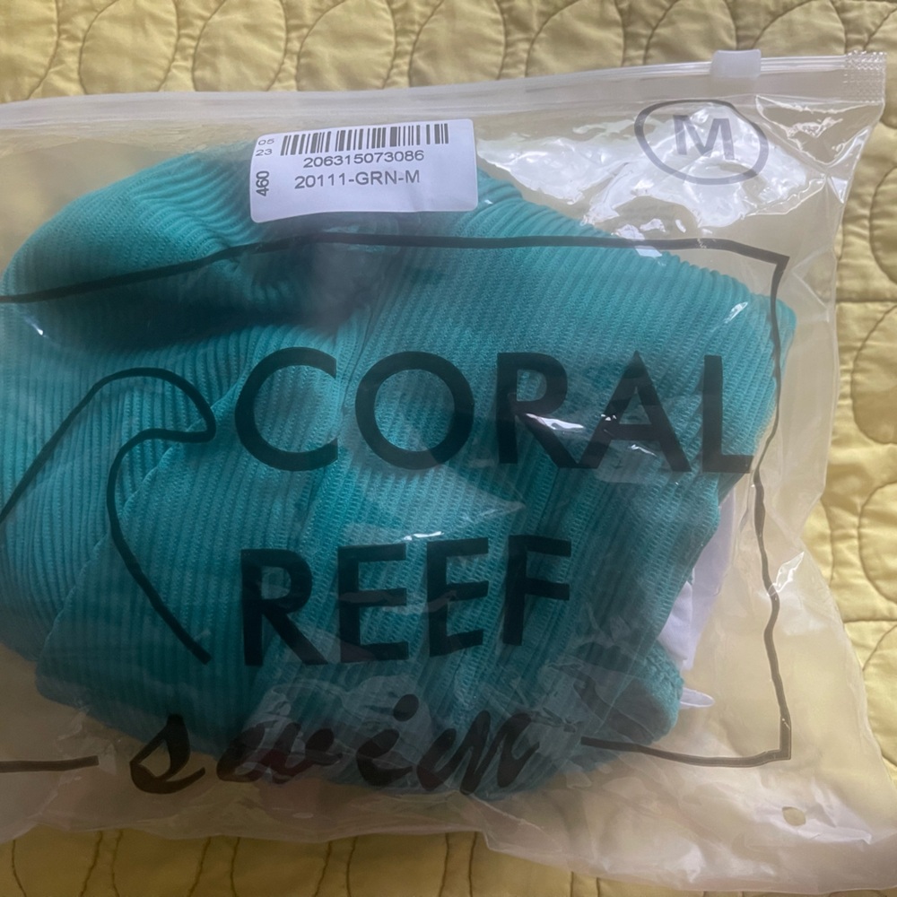 CORAL REEF TRAVELER BATHING SUIT TOP - TEAL - MEDIUM - Brand new in bag - Picture 3 of 4